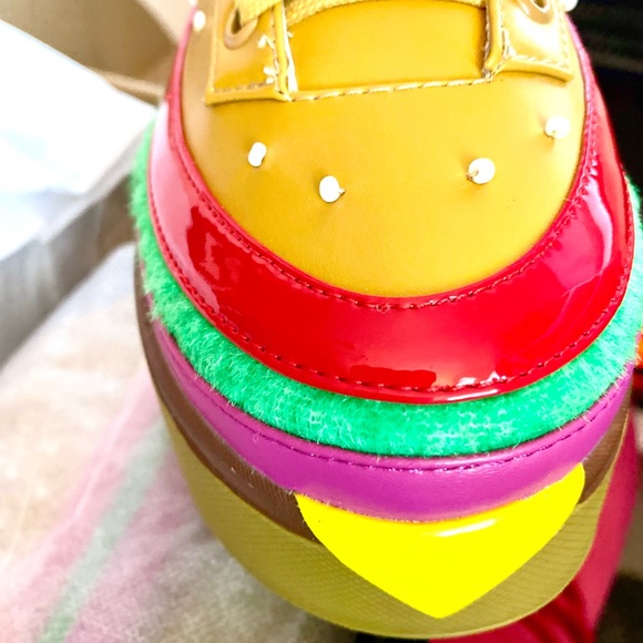 RARE Extra Cheese Please Burger Sneakers - Picture 8 of 11